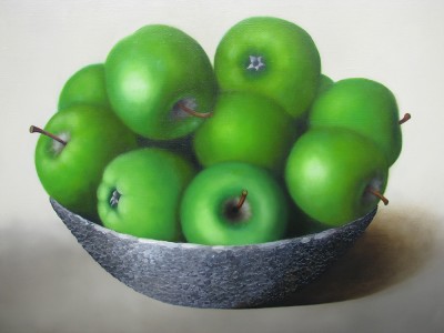 &quot;Green apple&quot;, oil on canvas