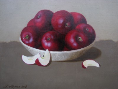 &quot;Red apples I&quot;, oil on canvas