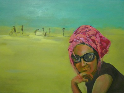 &quot;In the beach&quot;, oil on canvas